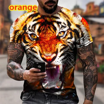 Летняя футболка бренда BIANYILONG, мужская/женская мода, 3D принт тигра, персонализированный спортивный топ с изображением морды тигра