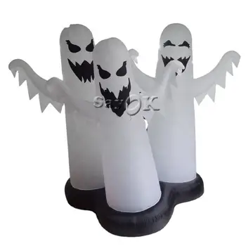 Надувное украшение для Хэллоуина SAYOK Надувная светодиодная модель призрака на Хэллоуин со светодиодной подсветкой для вечеринки на Хэллоуин на открытом воздухе