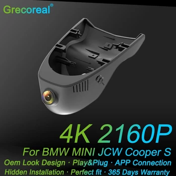 Фронтальная камера Grecoreal 4K Wifi Play Plug Dashcam Автомобильный видеорегистратор для BMW MINI JCW Cooper S Clubman Countryman F54 F55 F56 F57 F60
