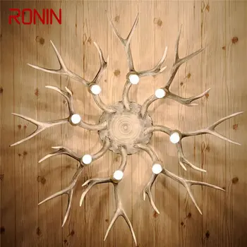 Современный светодиодный потолочный светильник RONIN, креативный дизайн светильника с оленьими рогами, люстра в гостиной, декор столовой